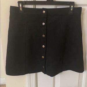 Choies Suede Black Skirt